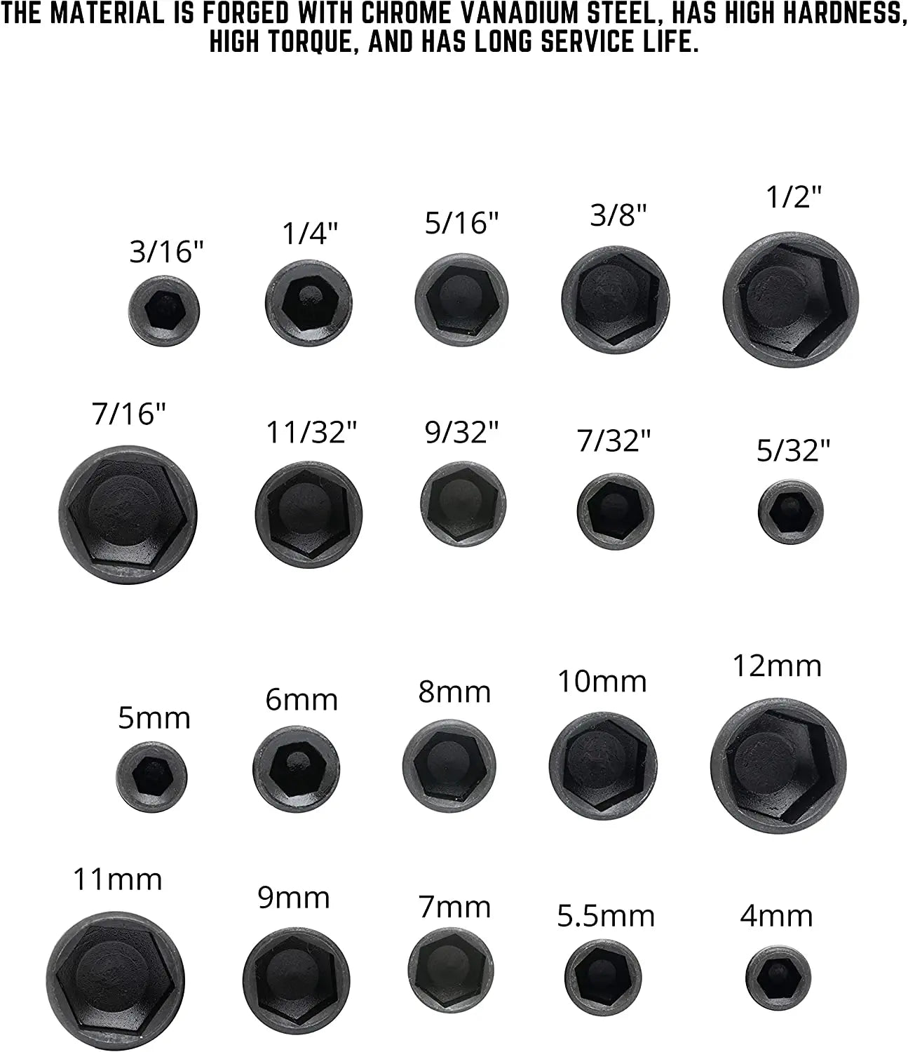 9-Piece Hex Socket Nut Driver Set | 5mm–13mm Sleeve Screwdriver Bits