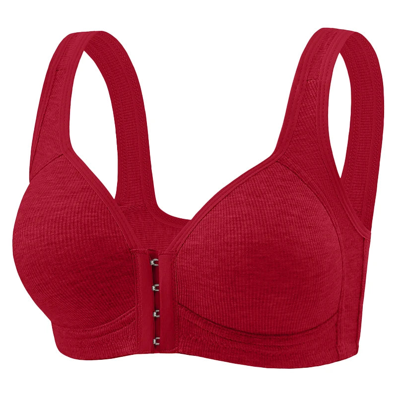 Sostén Sin Costuras FallSweet con Cierre Frontal - Bralette Push Up Sin Aro Cobertura Total