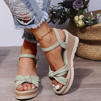 Fashion Women Platform High Heels Sandals Wedges Open Toe Dress Bow Shoes Female Slippers Walking Slides Mujer Pumps