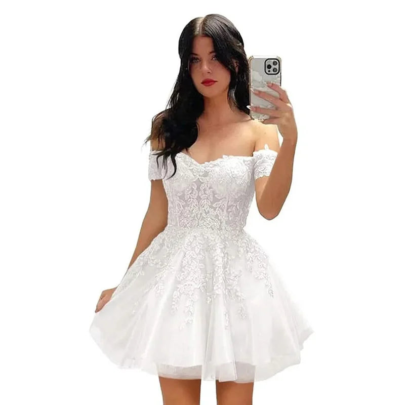 Black Lace Strapless Ball Gown Dress | Elegant Off-Shoulder Formal Evening & Party Dress