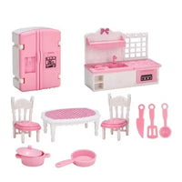 Dollhouse Miniature Furniture Set – 1:12 Scale Bedroom, Kitchen, Bathroom & Living Room