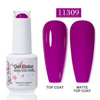 No-Wipe Top Coat & Sticky Base Coat UV Gel Polish — Long-Lasting, MSDS Certified, 15ml
