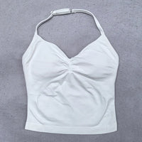 Conjunto Yoga 2 Piezas Mujer - Top Halter Sin Espalda y Shorts Cintura Alta Seamless