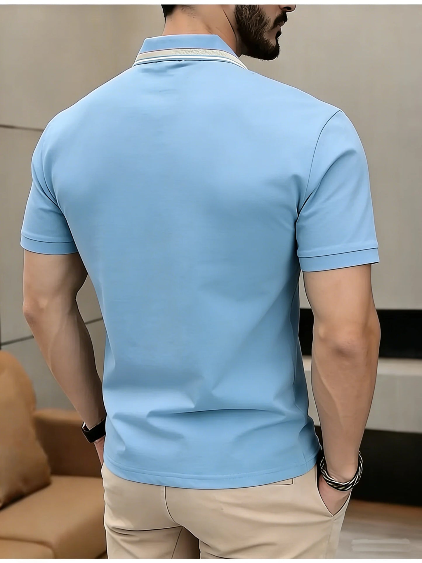 Stretch Polo T-Shirt | Slim Fit Golf Polo for Men | Sizes M–4XL