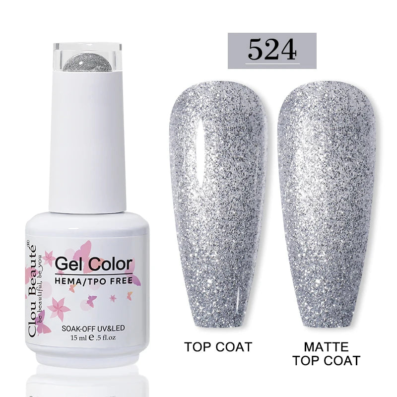 No-Wipe Top Coat & Sticky Base Coat UV Gel Polish — Long-Lasting, MSDS Certified, 15ml