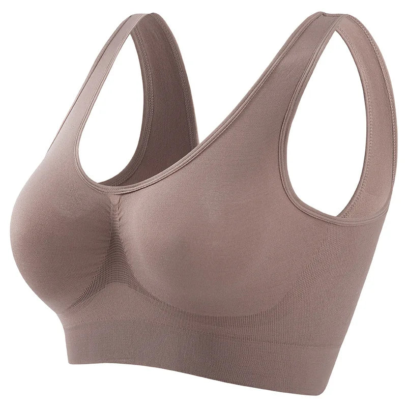 Women's Seamless Wireless Bralette – Breathable Crop Top Bra (S–5XL, 12 Colors)