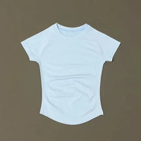 Women's Seamless Workout Top – Short Sleeve Yoga & Gym T-Shirt | Slim Fit Activewear