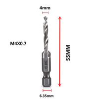 HSS Titanium Metric Tap Drill Bits Set | M3–M10 Thread Taps