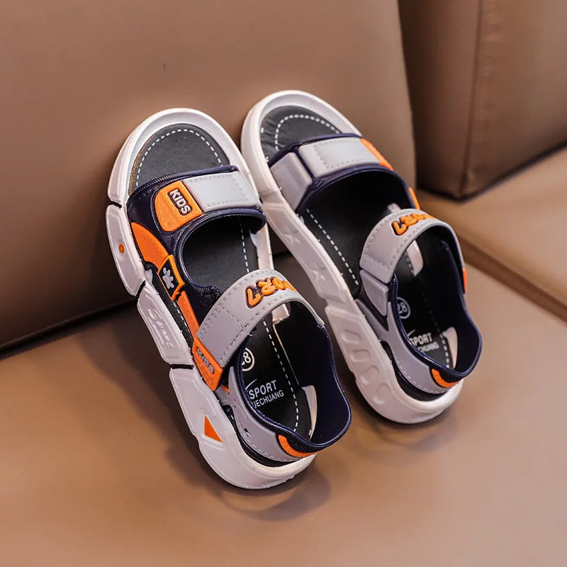 Kids Cartoon PVC Beach Sandals - Soft Sole Anti-Slip Summer Shoes