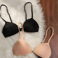 French Triangle Front-Closure Push-Up Bra | Wireless Seamless Lingerie