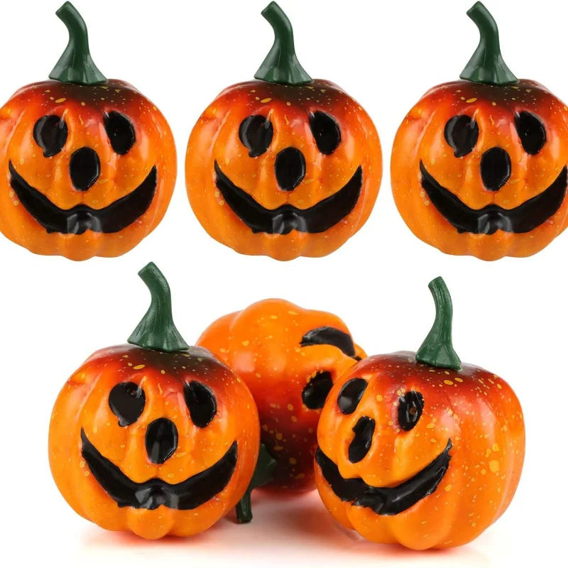 10pcs Halloween Artificial Pumpkin Decoration Foam Mini Pumpkin Home Autumn Harvest Party Thanksgiving Ornaments Props halloween