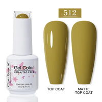 No-Wipe Top Coat & Sticky Base Coat UV Gel Polish — Long-Lasting, MSDS Certified, 15ml
