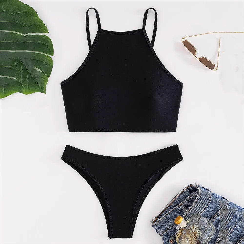 Bikini Negro Push Up - Traje de Baño Brasileño Sexy 2026
