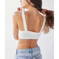 Women's Ribbed Knit Tube Crop Top