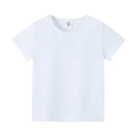 Kids Unisex 100% Cotton Short Sleeve T-Shirt | Solid Colors | Ages 2–12