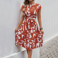 Casual Loose Printed A-Line Midi Dress | Vintage Elegant Women's Summer Dress