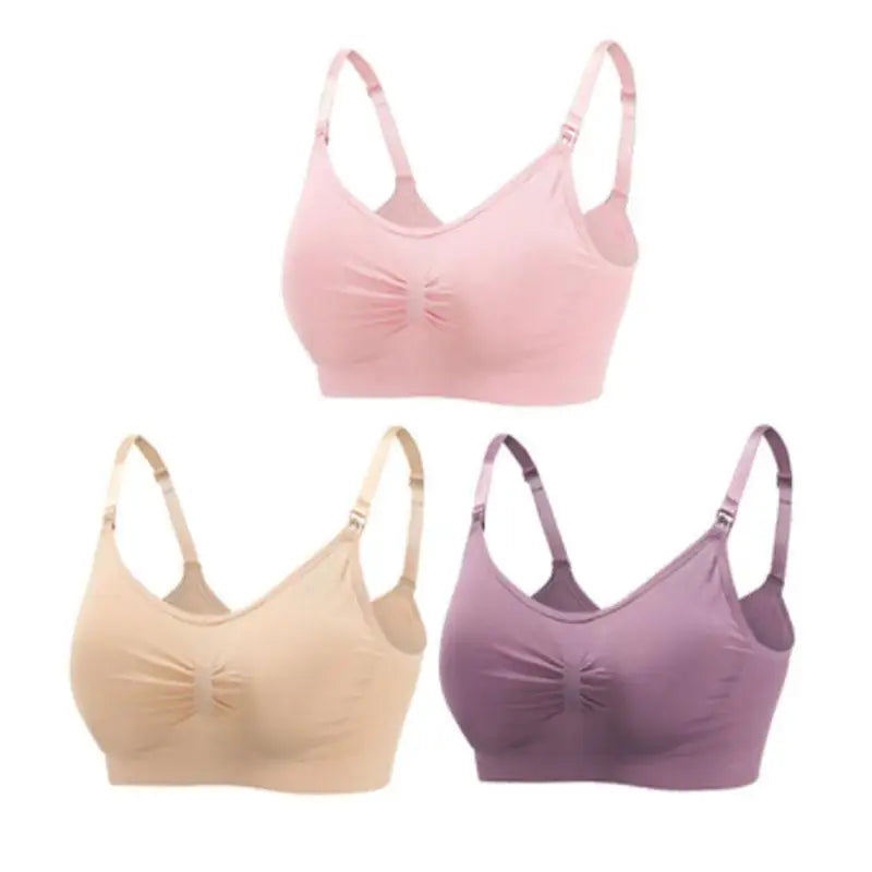 Nursing Bras for Breastfeeding Women – 3-Pack Seamless Maternity Bra (S–4XL)