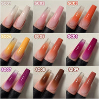9-Color Gradient Gel Nail Art Set – 4-in-1 UV/LED Gel | Stamping, Painting & Ombre | DIY & Pro