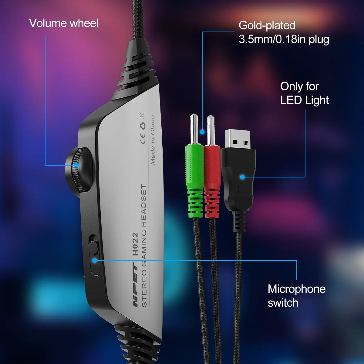 NPET HS10 Gaming Headset - Multi-Platform Compatible | PS4 PS5 Xbox PC