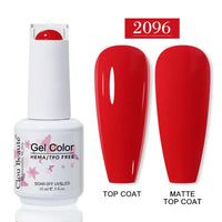 No-Wipe Top Coat & Sticky Base Coat UV Gel Polish — Long-Lasting, MSDS Certified, 15ml