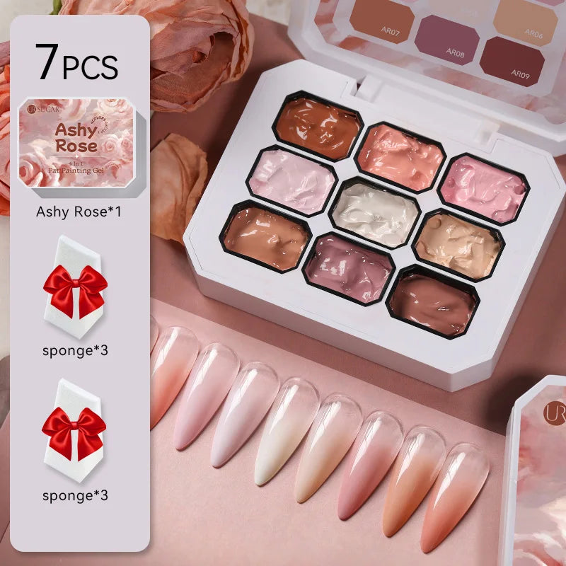 UR SUGAR Y2K Gradient Blush Gel Nail Polish – 9 Colors 4-in-1 Pat Painting | Semi-Permanent UV LED Nail Art