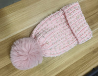 Gorro Invierno Mujer con Pompones y Perlas - Beanie Lana Tejido Cálido y Elegante