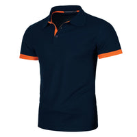 Men's Color Block Polo Shirt – Short Sleeve Casual Summer Top