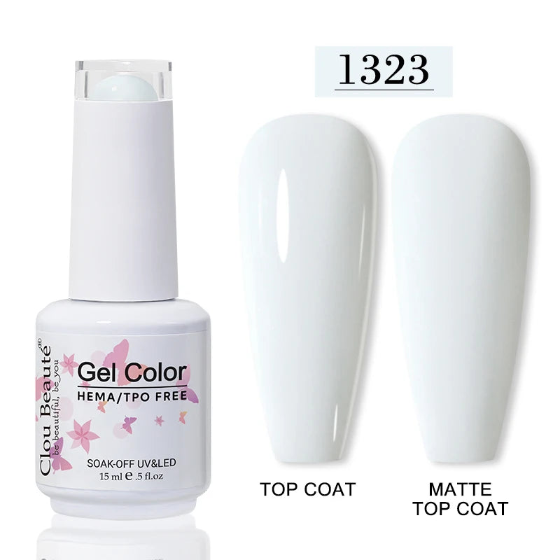 No-Wipe Top Coat & Sticky Base Coat UV Gel Polish — Long-Lasting, MSDS Certified, 15ml