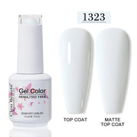 No-Wipe Top Coat & Sticky Base Coat UV Gel Polish — Long-Lasting, MSDS Certified, 15ml