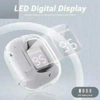 LS T6 ANC TWS Earphones | Bluetooth 5.3 Active Noise Cancelling 20H Battery Fast Charge LED Display Transparent Case