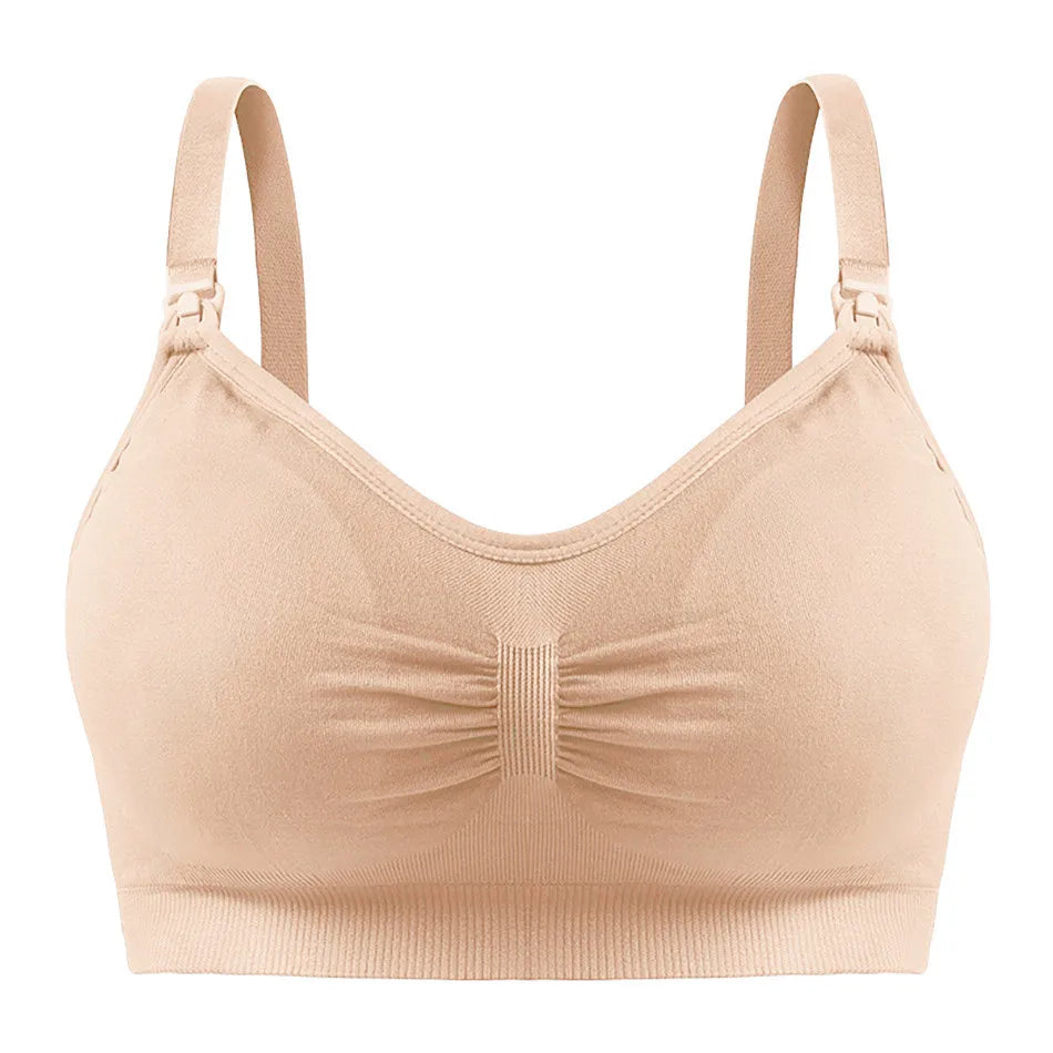 Seamless Maternity Nursing Bralette | Wire-Free Sleep Bra for Pregnant & Breastfeeding Women