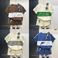 Toddler Striped Summer Set - Cotton Blend Top & Shorts