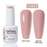 No-Wipe Top Coat & Sticky Base Coat UV Gel Polish — Long-Lasting, MSDS Certified, 15ml