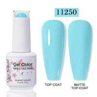 No-Wipe Top Coat & Sticky Base Coat UV Gel Polish — Long-Lasting, MSDS Certified, 15ml
