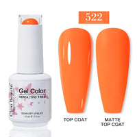 No-Wipe Top Coat & Sticky Base Coat UV Gel Polish — Long-Lasting, MSDS Certified, 15ml