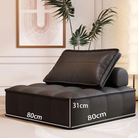 Nordic Modular Lazy Sofa - Single Person Lounger with Cat-Scratch Resistant Leather