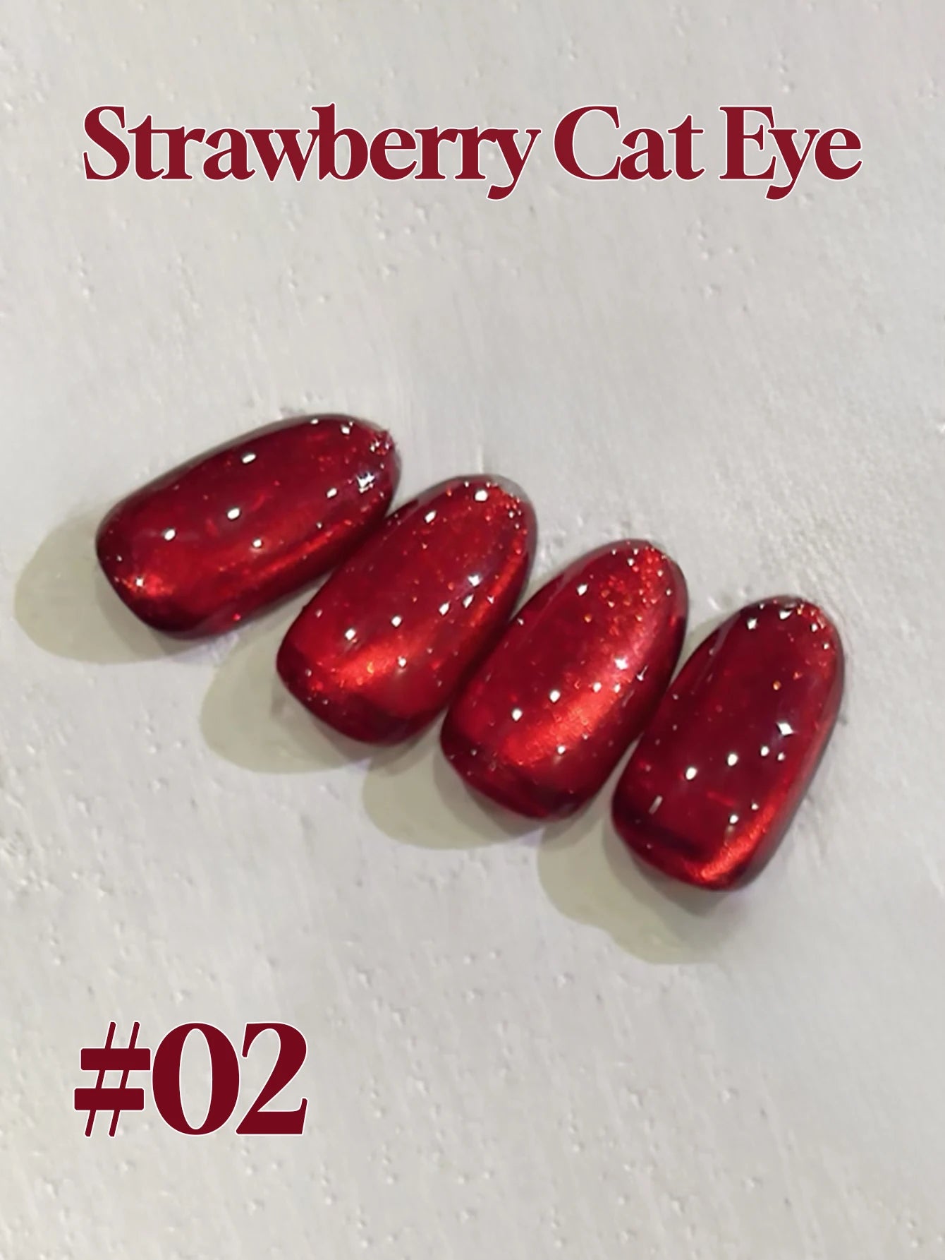 Glitter Cat Eye Gel Nail Polish — Whitening Strawberry Pink, Glass Bead Effect, 10ml