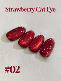 Glitter Cat Eye Gel Nail Polish — Whitening Strawberry Pink, Glass Bead Effect, 10ml