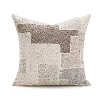 French Light Luxury Forest Jacquard Cushion Cover | Brown Patchwork Pillow Case