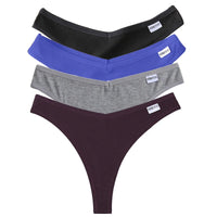 Set de 4 Panties de Algodón Talle V - Tanga G-String FINETOO