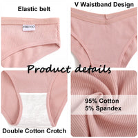 Set de 3 Panties de Algodón - Ropa Interior Cómoda FINETOO M-4XL