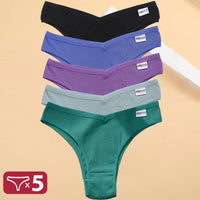 Set de 5 Panties de Algodón Hipoalergénico para Mujer