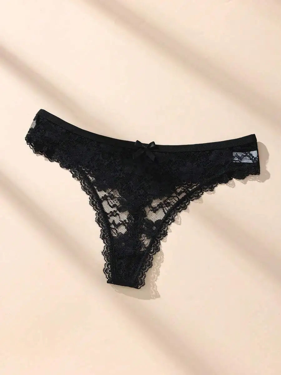 Lace Thong Set – 3 Pack | Low-Rise G-String Panties