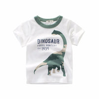 Boys Summer Cartoon Stripe T-Shirt | Short Sleeve Kids Tee Ages 2–9 Years