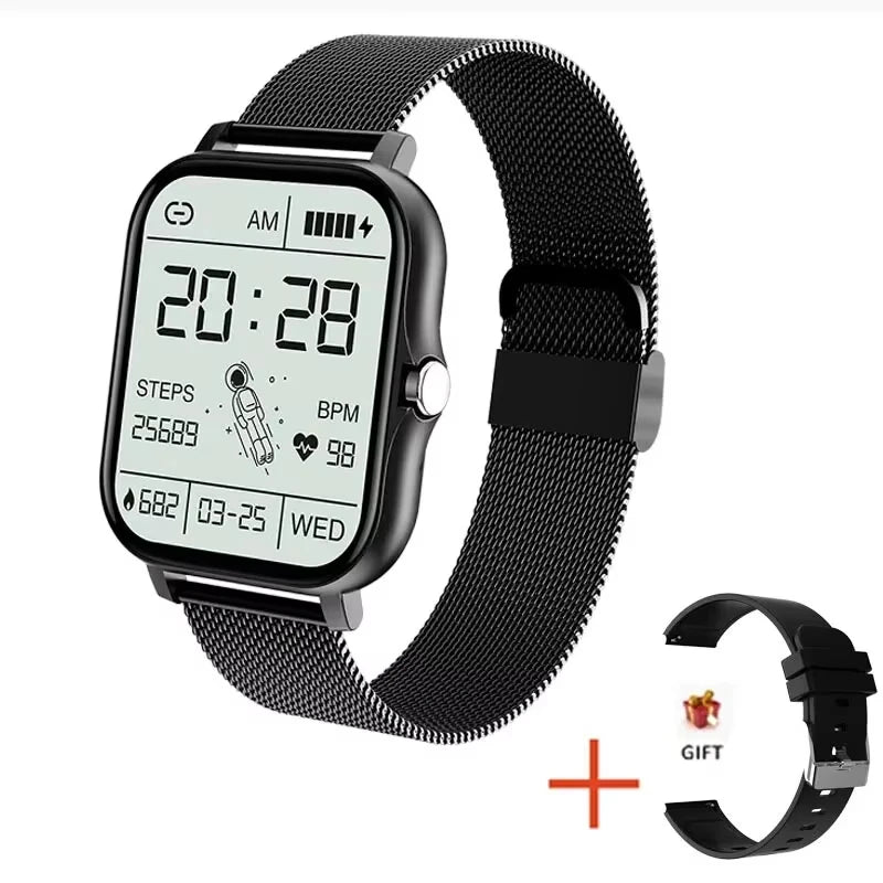 LAXASFIT Fashion Smart Watch | 1.85" AMOLED HD Bluetooth Calling Health Monitor 100+ Watch Faces for Men & Women