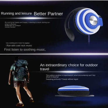 3.5mm Wired Ear-Hook Earphones | HiFi Heavy Bass Stereo Adjustable In-Ear Headphones for Phone & Music
