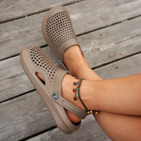 Women's Breathable EVA Flat Sandals | Hollow Out Non-Slip Beach Clogs | US 5–10.5