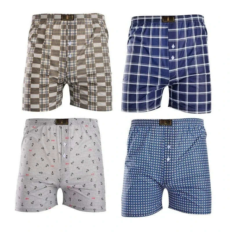 Men's Summer Printed Boxer Shorts — Breathable, Loose Fit, Beach & Homewear, Sizes L–XXL