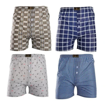 Men's Summer Printed Boxer Shorts — Breathable, Loose Fit, Beach & Homewear, Sizes L–XXL