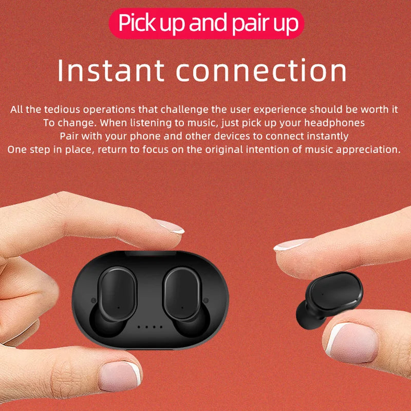 A6S TWS Wireless Earbuds | Bluetooth 5.0 Sport Stereo Earphones with Mic & 280mAh Charging Case